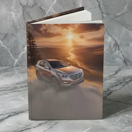 Hyundai Santa Fe Golden Sunset Landscape