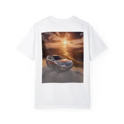 Hyundai Santa Fe Golden Sunset Landscape