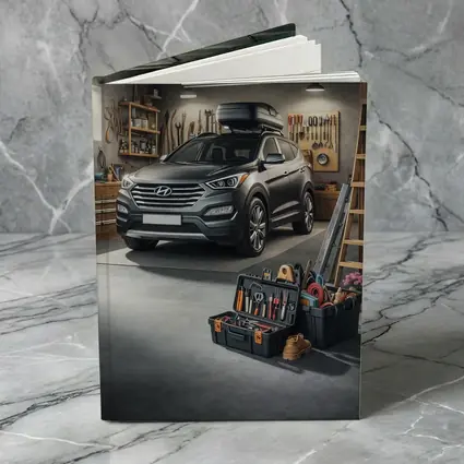 Hyundai Santa Fe SUV in Workshop Garage