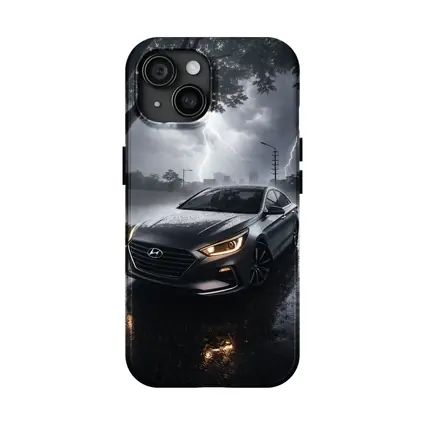 Hyundai Sonata In Dramatic Thunderstorm Rain