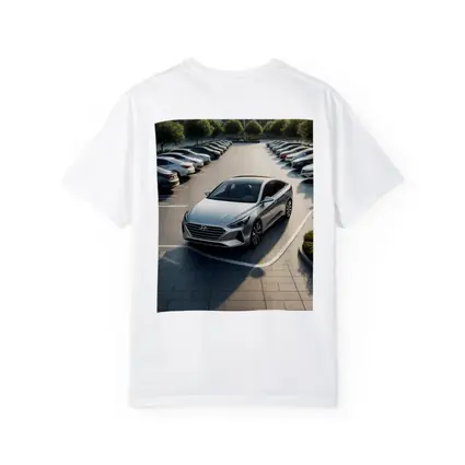 Hyundai Sonata Silver Sedan Parking Lot