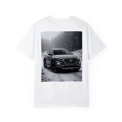 Hyundai Tucson SUV Snowy Winter Forest Road