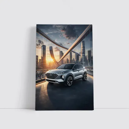 Hyundai Venue SUV City Bridge Sunset
