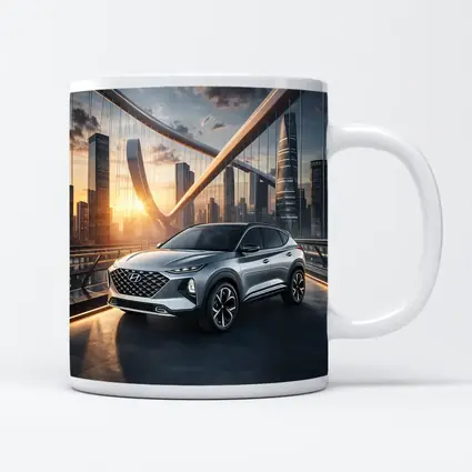 Hyundai Venue SUV City Bridge Sunset