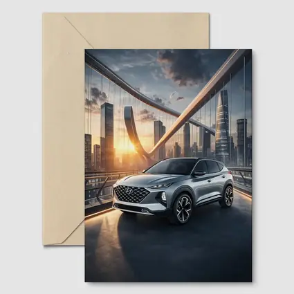 Hyundai Venue SUV City Bridge Sunset