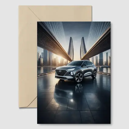 Hyundai Venue SUV City Bridge Skyline