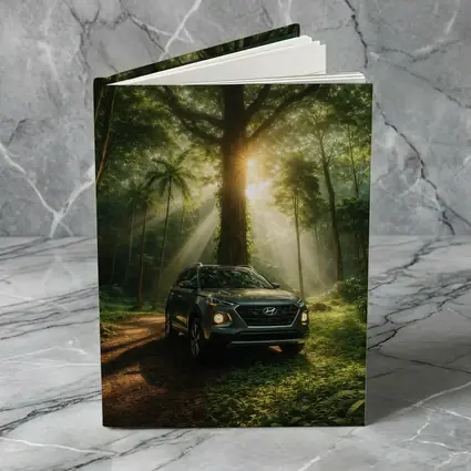 Hyundai Venue SUV Forest Sunlight Scene