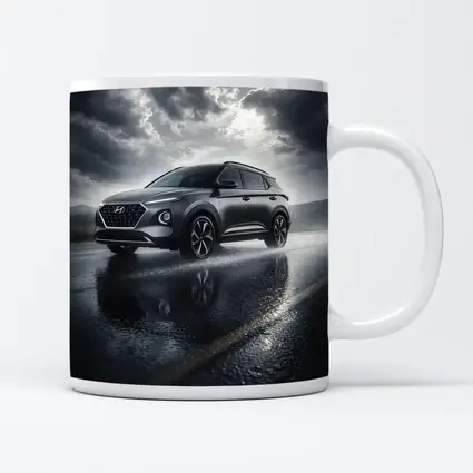Hyundai Venue SUV Rainy Dark Road