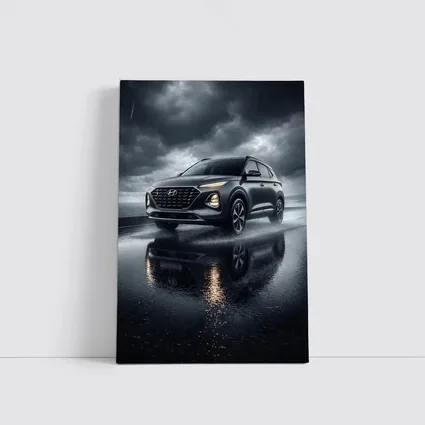 Hyundai Venue Dark Rainy Storm Scene