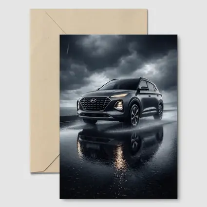 Hyundai Venue Dark Rainy Storm Scene