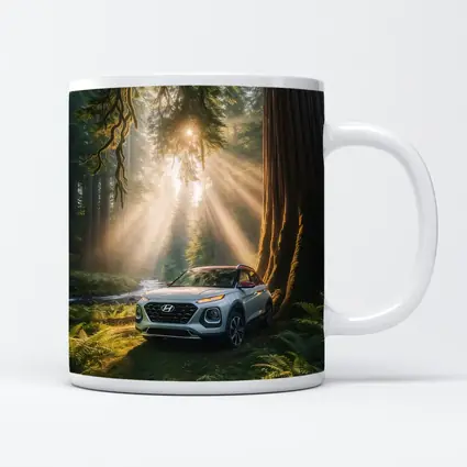 Hyundai Venue SUV in Sunlit Forest