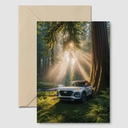 Hyundai Venue SUV in Sunlit Forest
