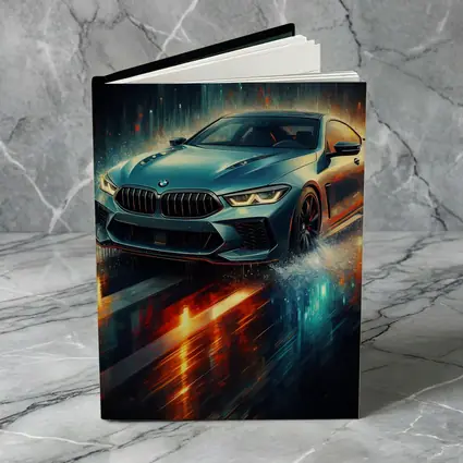 BMW M8 Rainy Night Digital Art