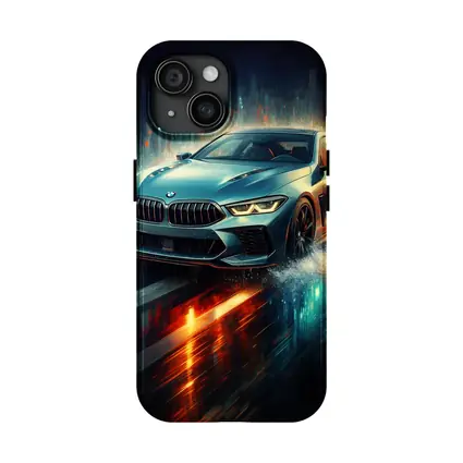 BMW M8 Rainy Night Digital Art