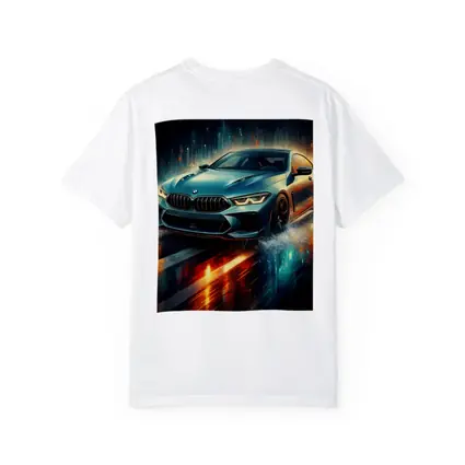 BMW M8 Rainy Night Digital Art