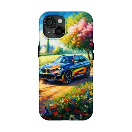 BMW X3 Impressionist Oil Painting Countryside