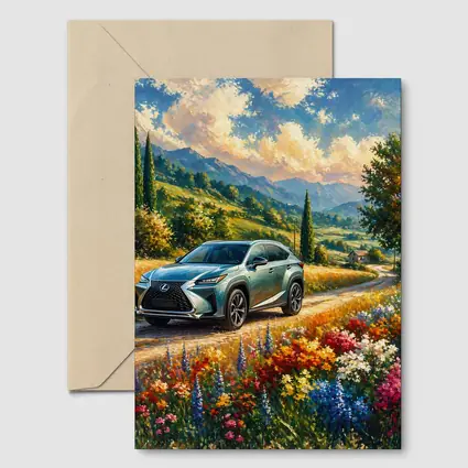 Lexus NX Impressionist Painting Countryside Landscape