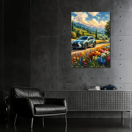 Lexus NX Impressionist Painting Countryside Landscape