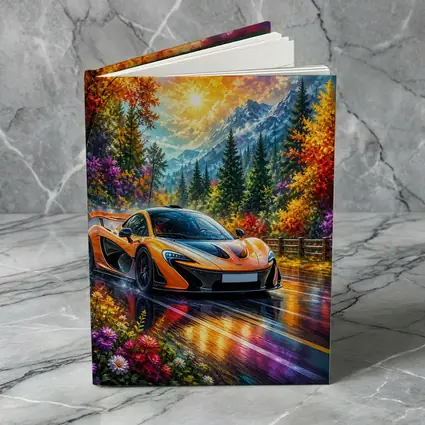 McLaren P1 Orange Supercar Autumn Mountain Road