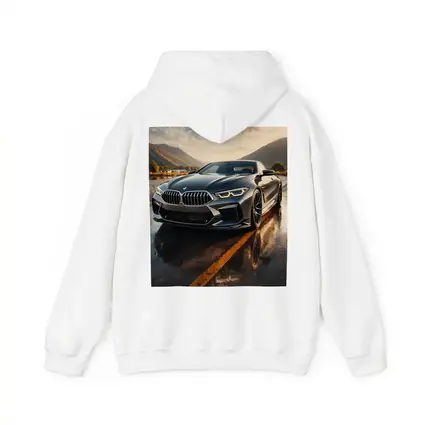 BMW M8 Coupe Wet Road Mountain Backdrop