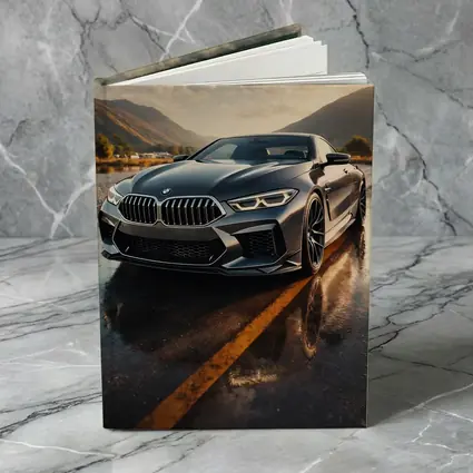 BMW M8 Coupe Wet Road Mountain Backdrop