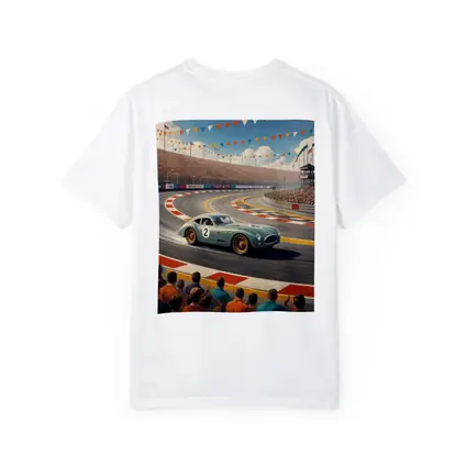 Vintage Racing Car Classic Track Crowd Scene