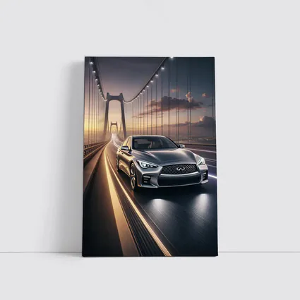 Infiniti Q50 Sedan Crossing Suspension Bridge