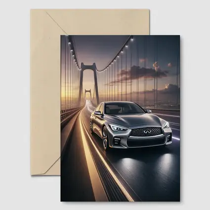 Infiniti Q50 Sedan Crossing Suspension Bridge