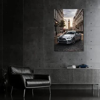 Infiniti Q50 Silver London Street Scene
