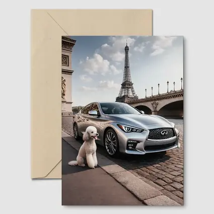 Infiniti Q50 Poodle Eiffel Tower Paris