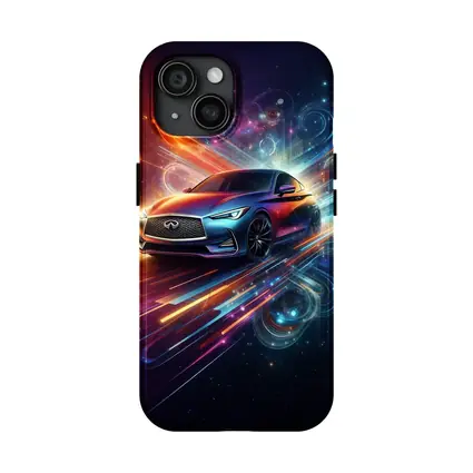 Infiniti Q60 Neon Abstract Speed Art