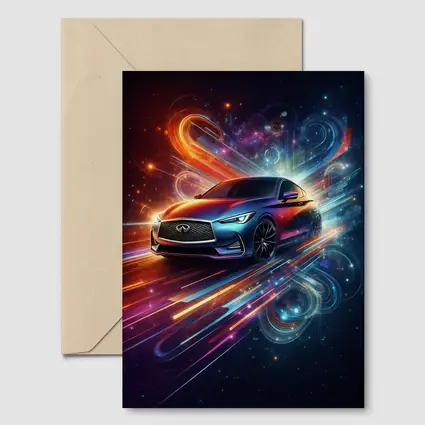 Infiniti Q60 Neon Abstract Speed Art