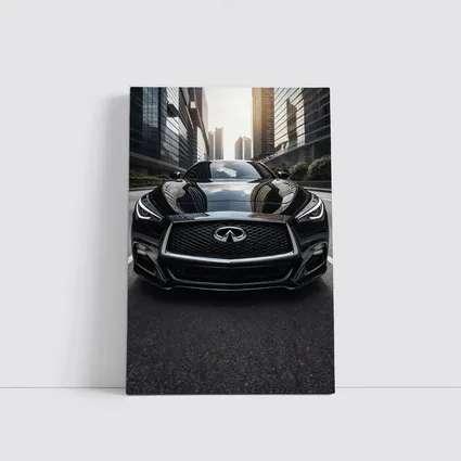Infiniti Q60 Black Front City Street