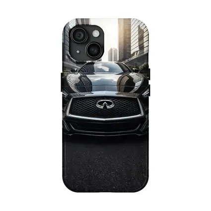Infiniti Q60 Black Front City Street