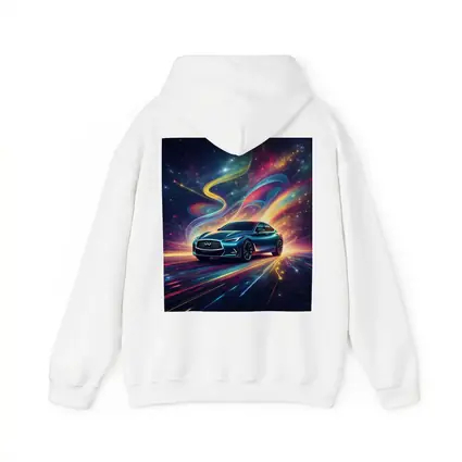 Infiniti Q60 Neon Light Trails Night