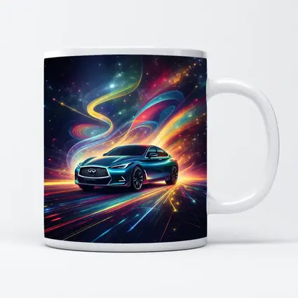 Infiniti Q60 Neon Light Trails Night
