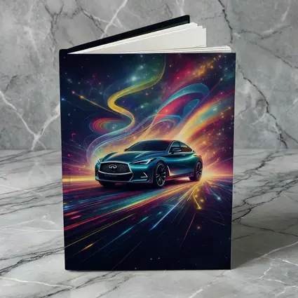 Infiniti Q60 Neon Light Trails Night