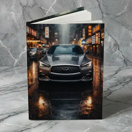 Infiniti Q60 Rainy City Street Night
