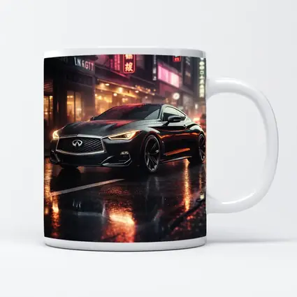 Infiniti Q60 Wet City Street Night