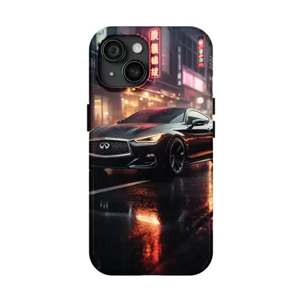 Infiniti Q60 Wet City Street Night