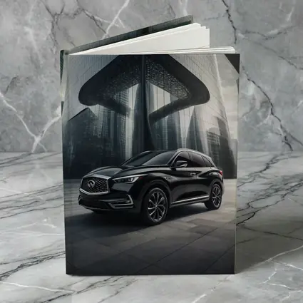 Infiniti QX60 Black SUV Futuristic City