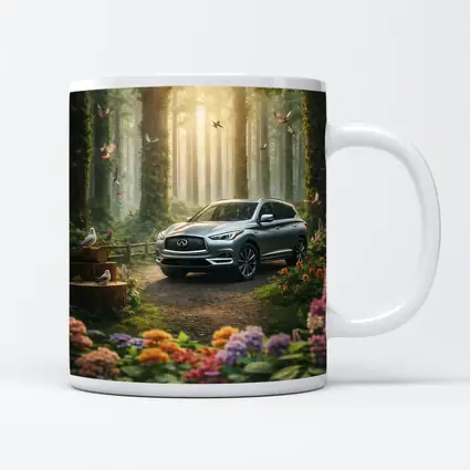 Infiniti QX60 Silver SUV Forest Setting