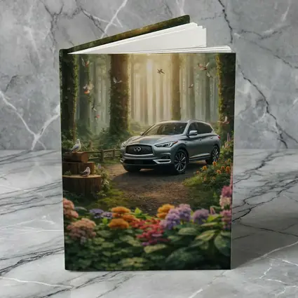 Infiniti QX60 Silver SUV Forest Setting