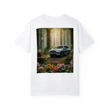 Infiniti QX60 Silver SUV Forest Setting