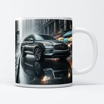 Infiniti QX60 Rainy City Street Scene