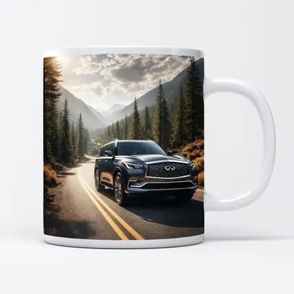 Infiniti QX80 SUV Mountain Forest Road