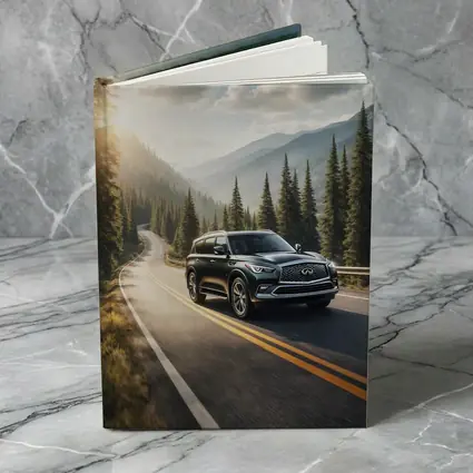 Infiniti QX80 SUV Mountain Forest Road
