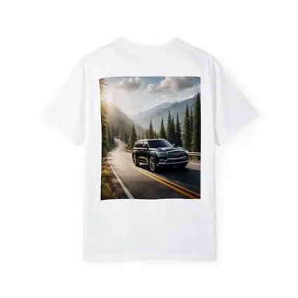 Infiniti QX80 SUV Mountain Forest Road