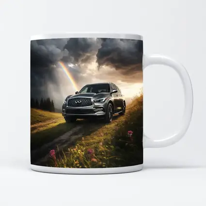 Infiniti QX80 SUV Dramatic Rainbow Meadow