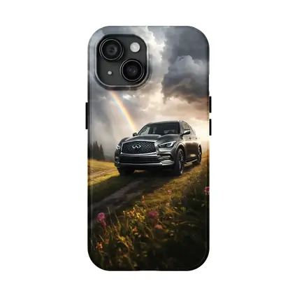 Infiniti QX80 SUV Dramatic Rainbow Meadow